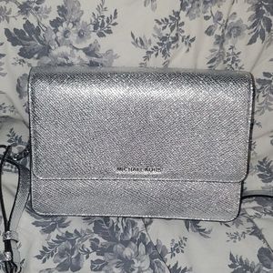 Michael Kors silver,  crossbody bag